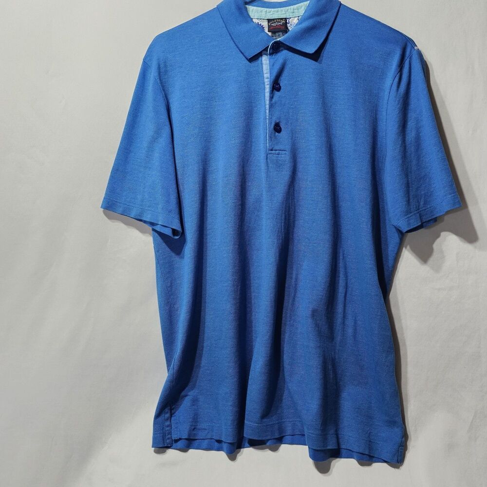 PAUL AND SHARK YACHTING Polo Shirt Mens M Blue Short Sleeve Cotton Made in Italy